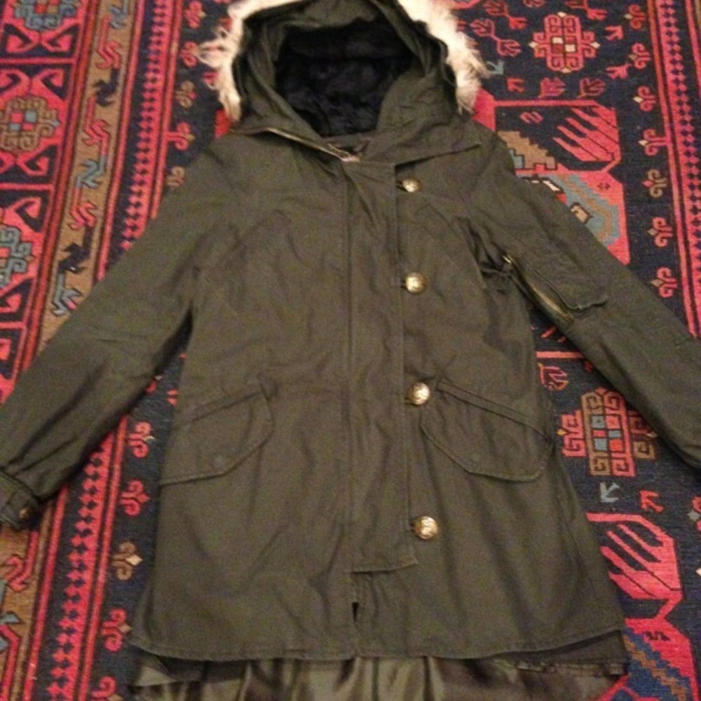 juicy couture military hooded jacket sz 2